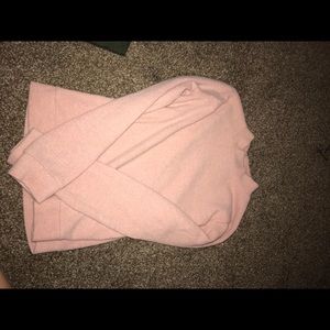 light pink furry sweater